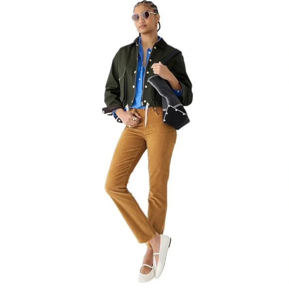 J.Crew Petite vintage straight pant in beige tan khaki corduroy, Size 25 - Picture 1 of 9